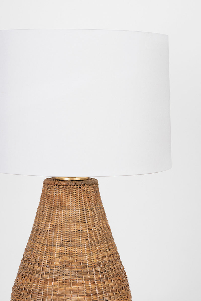 Hudson Valley Eastbridge Table Lamp in Vintage Gold Leaf, room setting 3