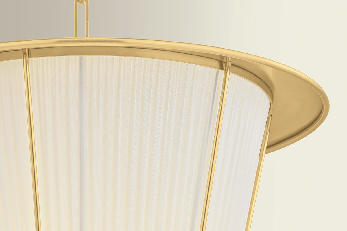 Hudson Valley Ellsworth 22" Lantern in Aged Brass, room setting 4