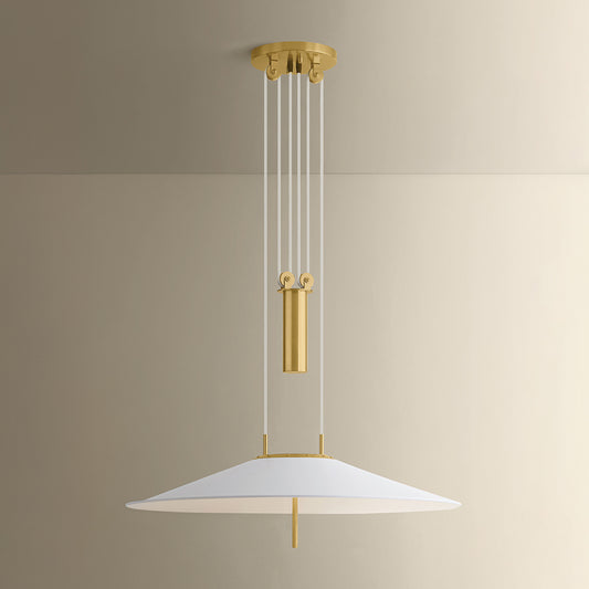 Hudson Valley Emmons Pendant in Aged Brass, alternate view 1