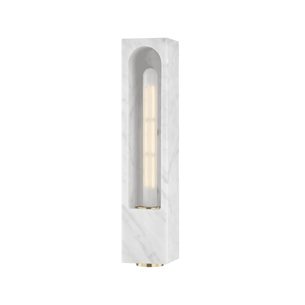 Hudson Valley Erwin Wall Sconce White Marble