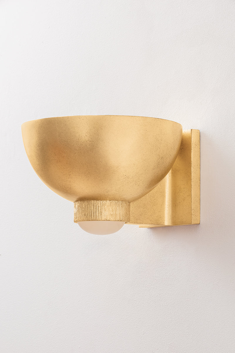 Hudson Valley Fairview Wall Sconce Vintage Gold Leaf detail view 6
