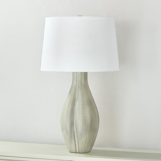 Hudson Valley Galloway Table Lamp in Aged Brass / Ceramic Coastal Green, alternate view 1