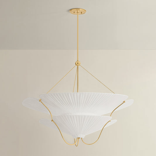 Hudson Valley Gerhard 9-Light Chandelier in Aged Brass, alternate view 1