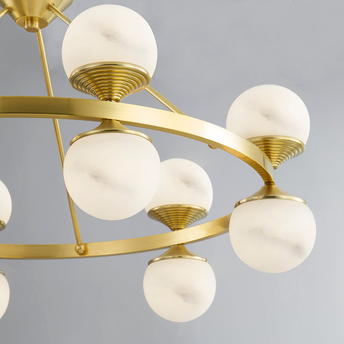 Hudson Valley Grafton 46" Chandelier in Aged Brass, alternate view 2