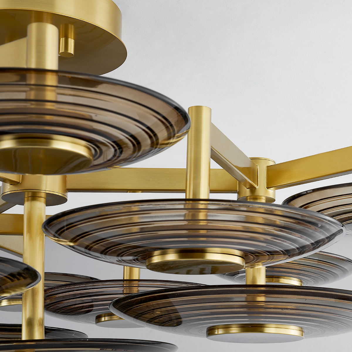 Hudson Valley Griston 44" Semi-Flush Mount in Aged Brass, alternate view 2