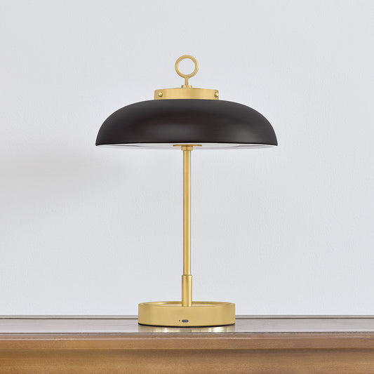 Hudson Valley Hector Table Lamp in Aged Brass / Distressed Bronze, alternate view 1