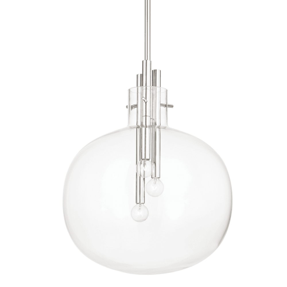 Hudson Valley Hempstead Pendant Polished Nickel 18.25"W x 22.5"H