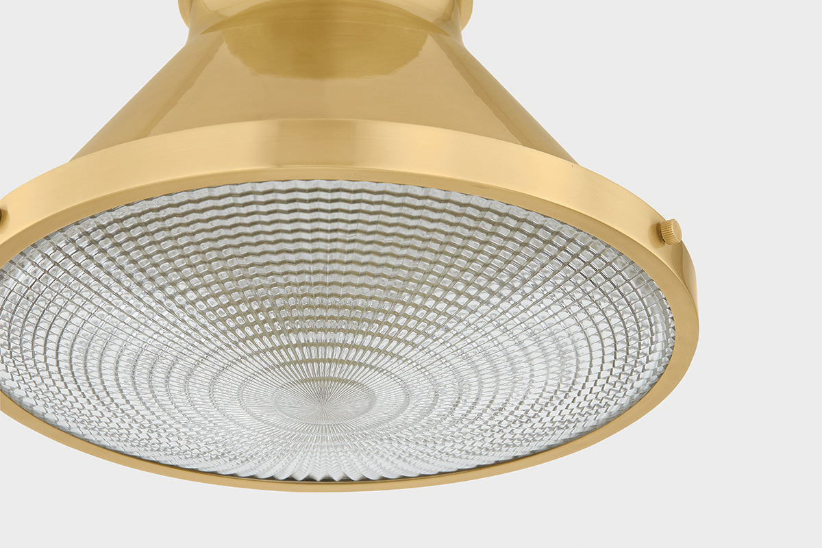 Hudson Valley Highclere 12.75" Pendant in Aged Brass, room setting 12