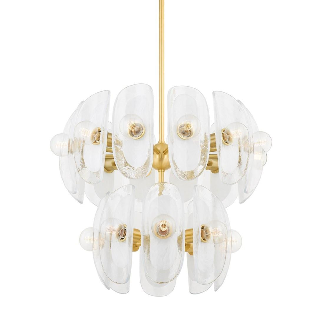 Hudson Valley Hilo Semi Flush Mount Aged Brass