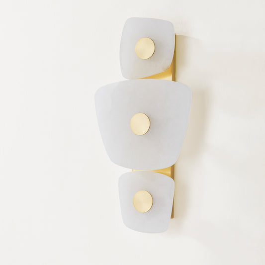 Hudson Valley Holmdel 3-Light Wall Sconce in Aged Brass, alternate view 1