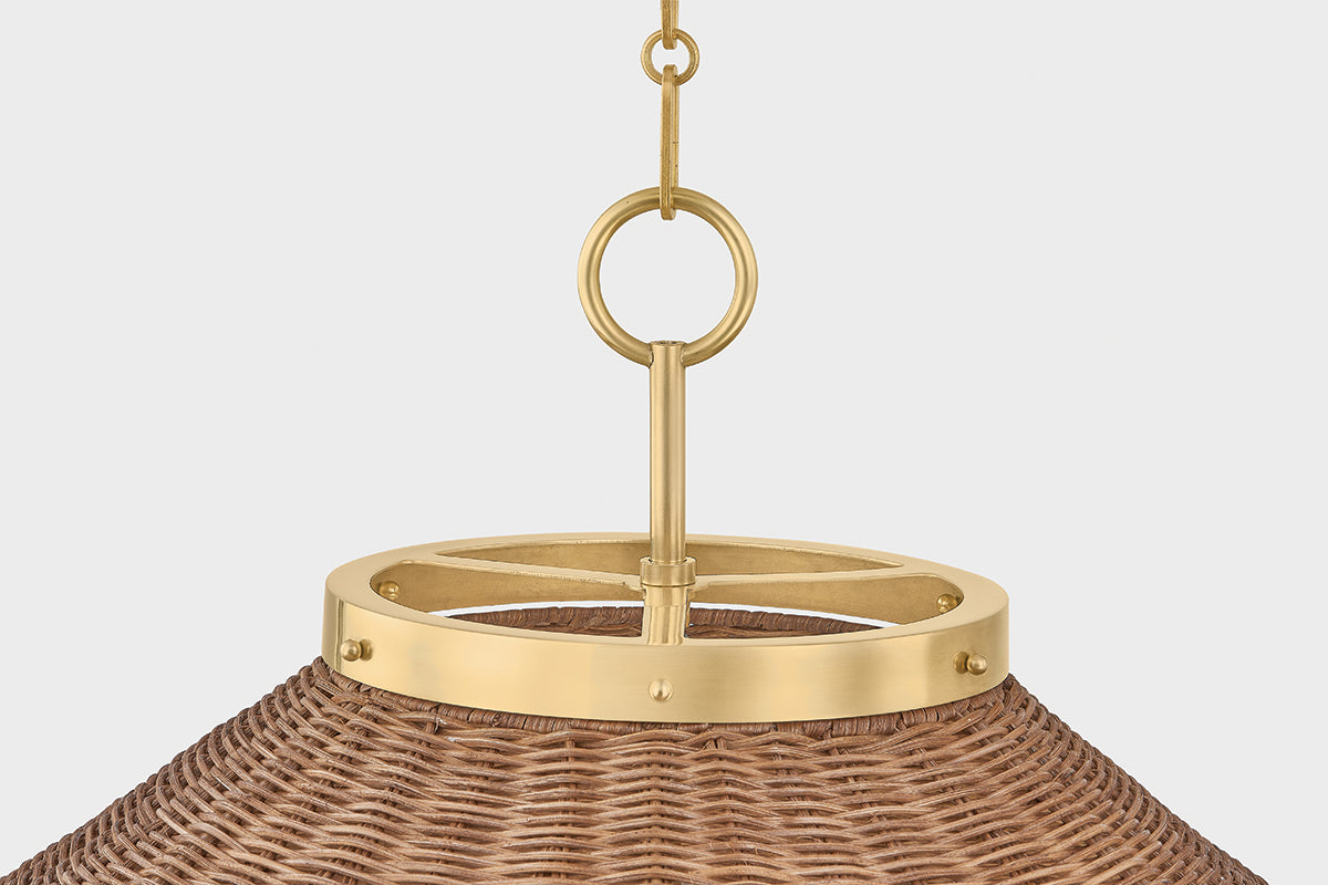 Hudson Valley Kensington 5-Light Chandelier in Aged Brass, room setting 4