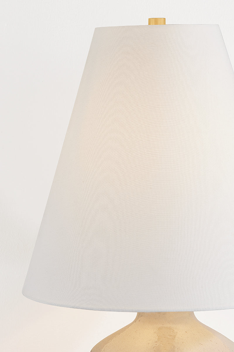 Hudson Valley King Table Lamp in Aged Brass / Ceramic Cocoon, room setting 4