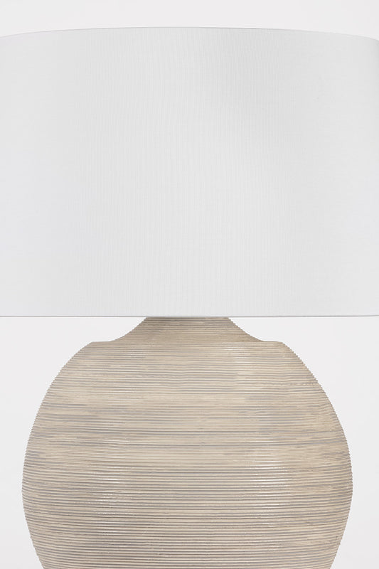 Hudson Valley Kitchawan Table Lamp Aged Brass/Ceramic Artisan Cream detail view 1