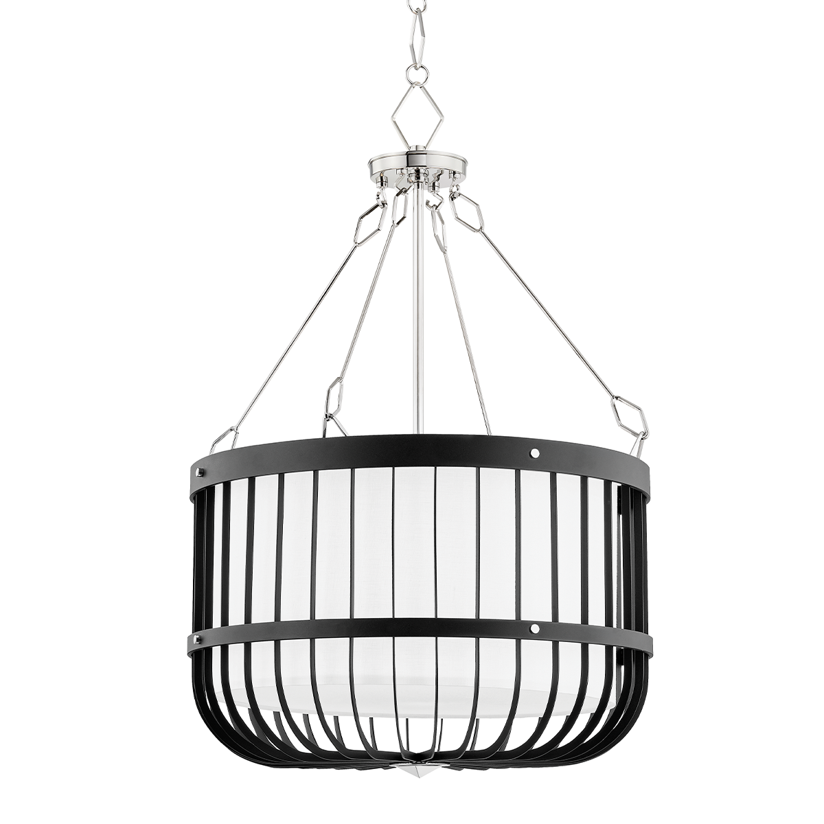 Hudson Valley Landon 4-Light Lantern Polished Nickel/Black