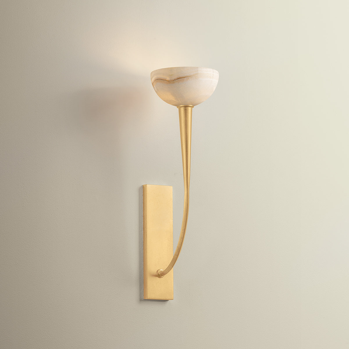 Hudson Valley Maywood Wall Sconce in Vintage Gold Leaf, alternate view 1