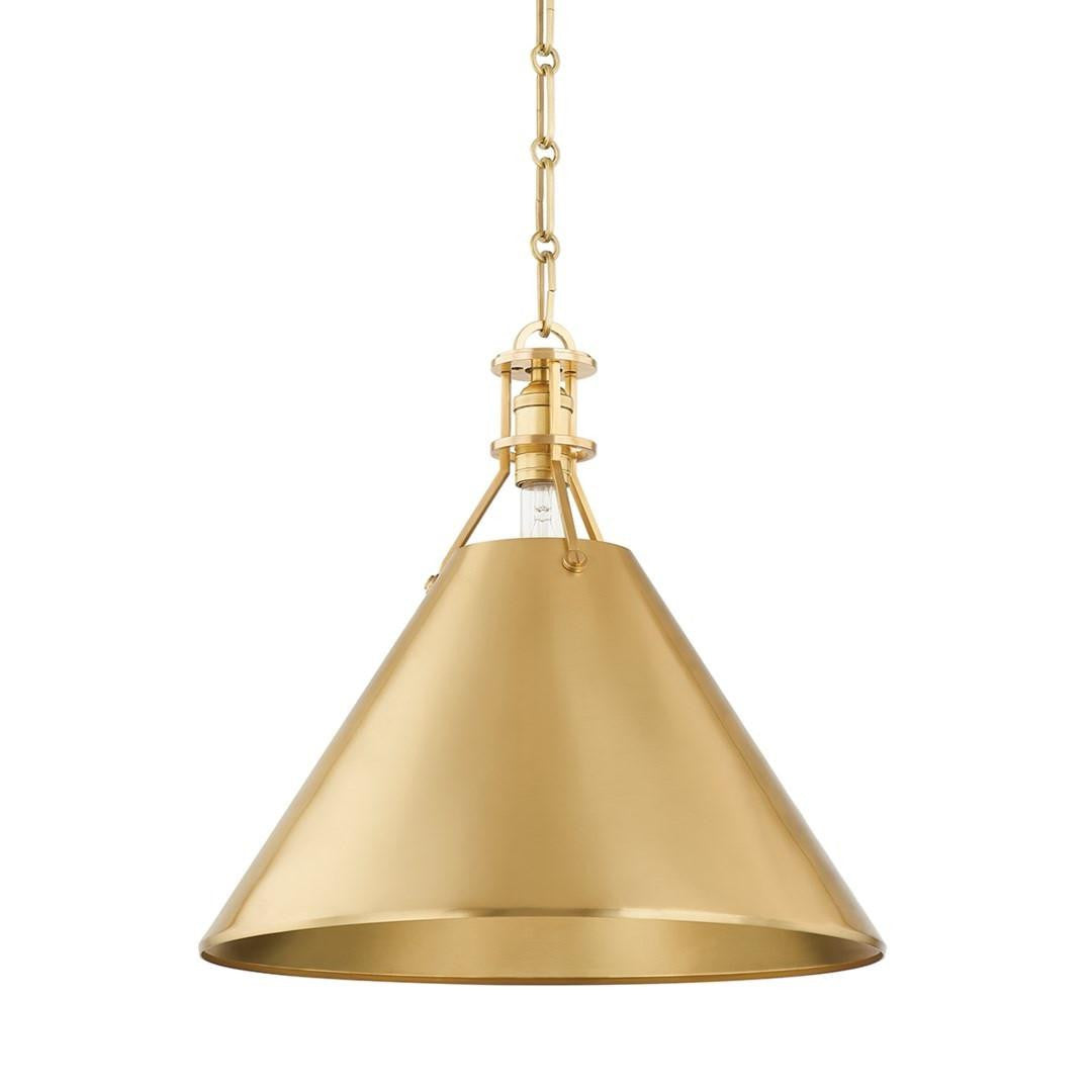 Hudson Valley Metal No.2 Pendant Aged Brass