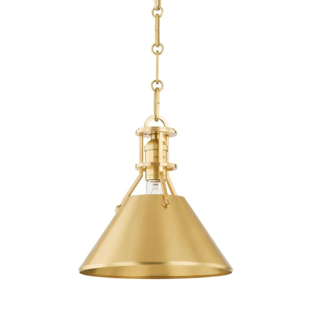 Hudson Valley Metal No.2 Pendant Aged Brass