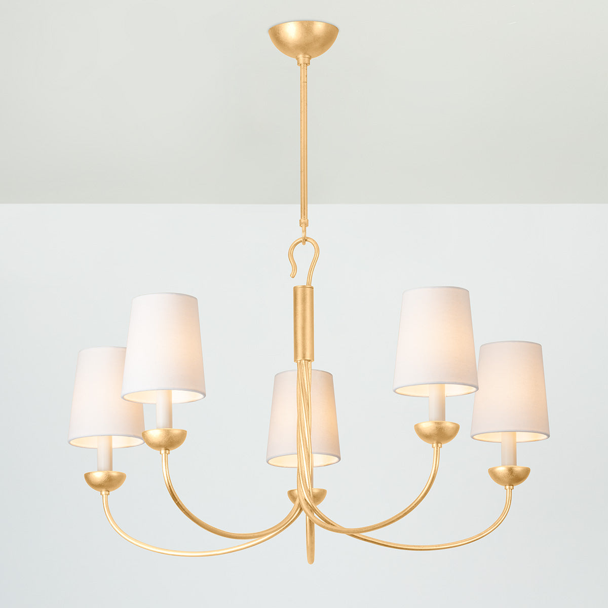 Hudson Valley Montpelier 5-Light Chandelier in Vintage Gold Leaf, alternate view 2