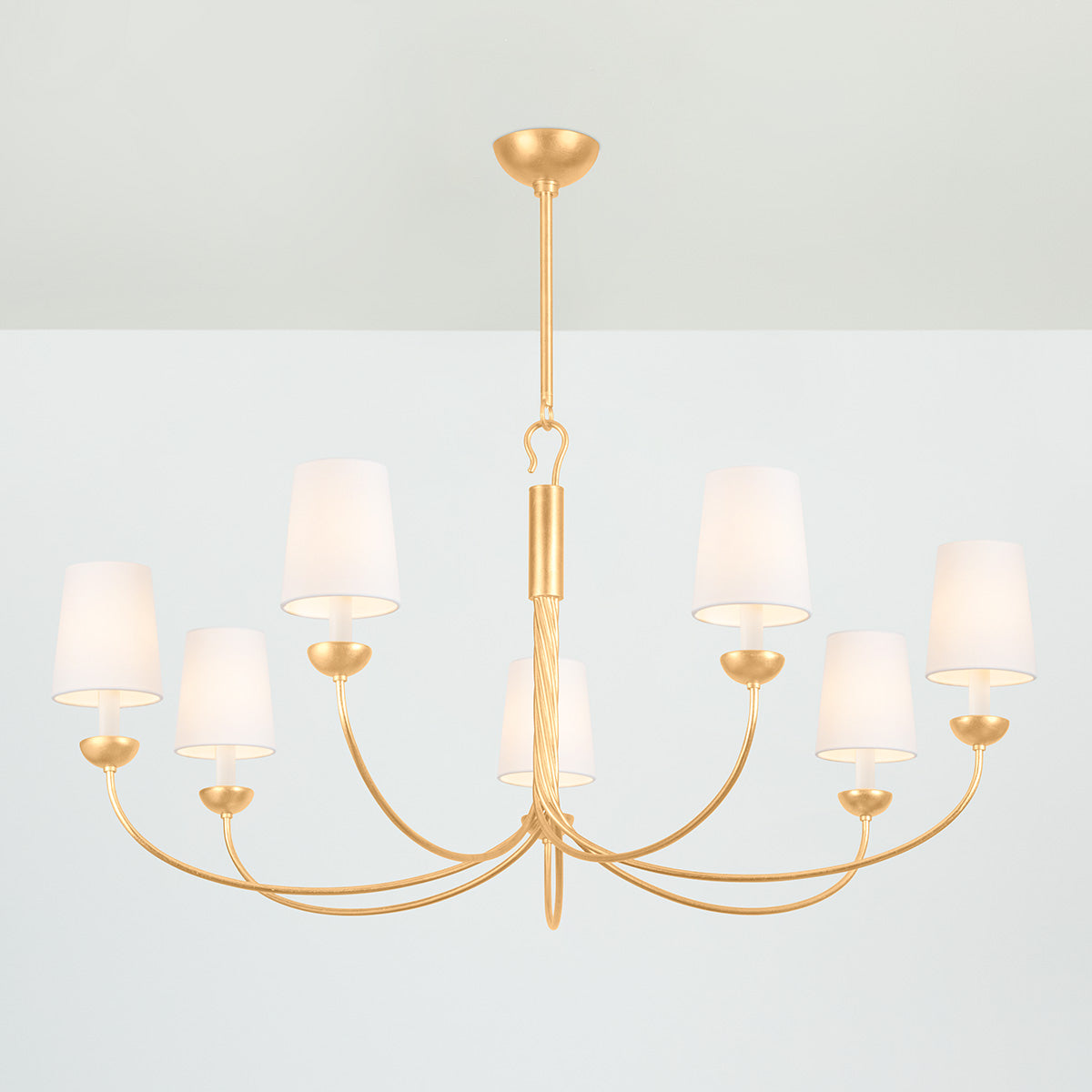 Hudson Valley Montpelier 7-Light Chandelier in Vintage Gold Leaf, alternate view 1