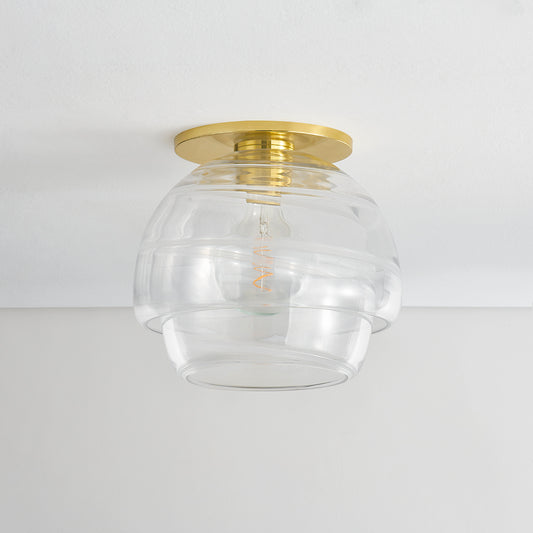 Hudson Valley Montvale Flush Mount in Aged Brass, alternate view 1