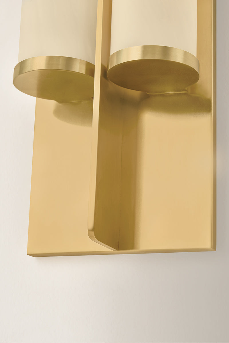 Hudson Valley Northfield 2-Light Wall Sconce in Aged Brass, room setting 3