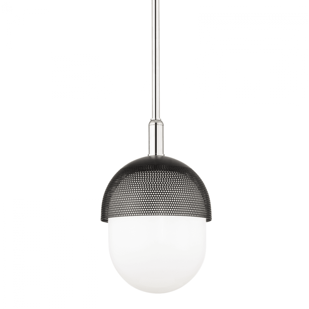 Hudson Valley Nyack Pendant Black, Polished Nickel