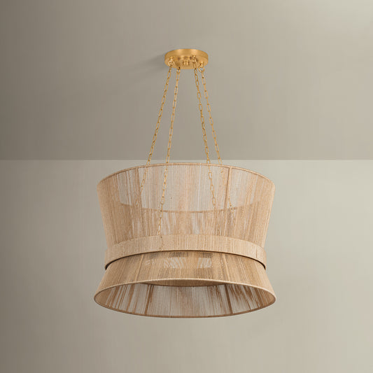 Hudson Valley Ocean Hill Pendant Vintage Gold Leaf detail view 1