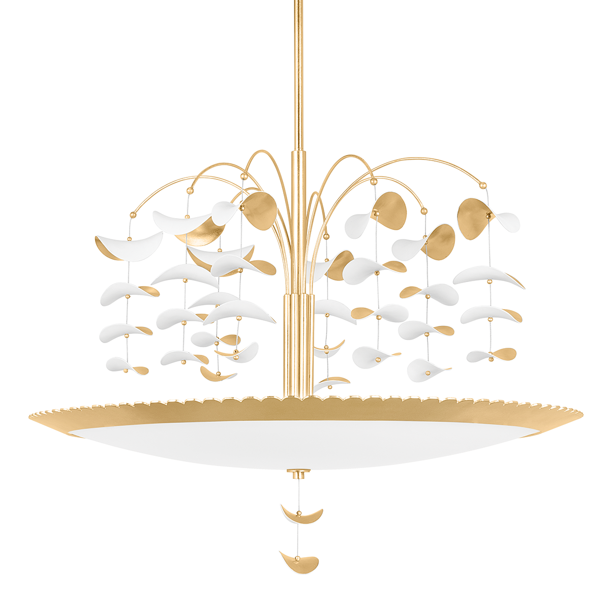 Hudson Valley Paavo 8-Light Chandelier Gold Leaf/Soft White Combo