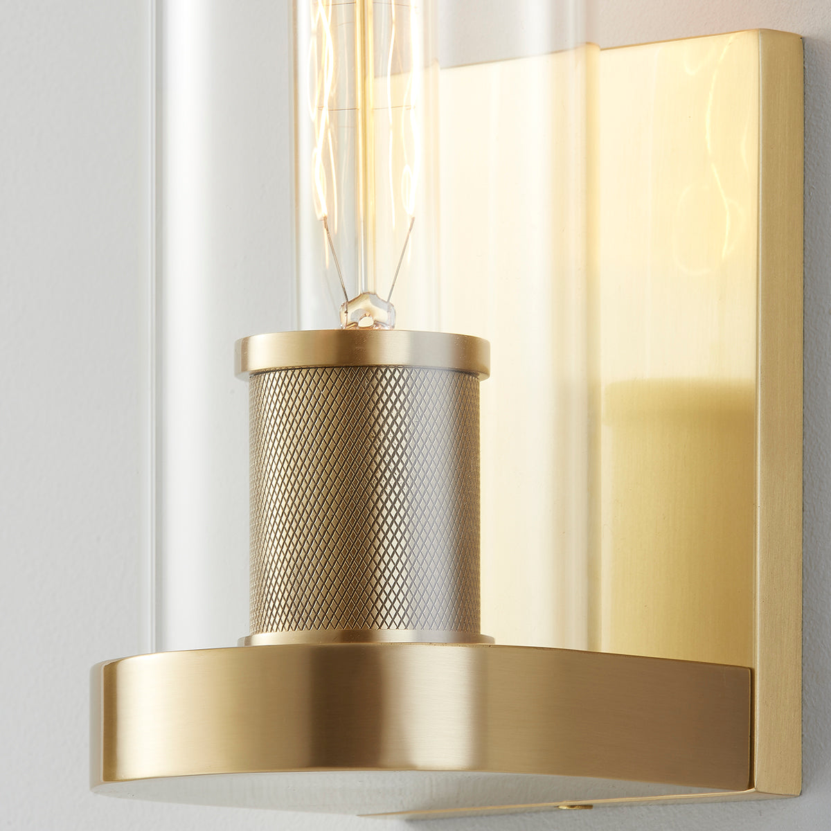 Hudson Valley Porter Wall Sconce in Aged Brass, alternate view 2