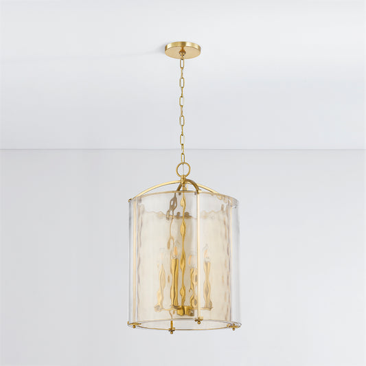 Hudson Valley Ramsey 4-Light Lantern in Aged Brass, alternate view 1