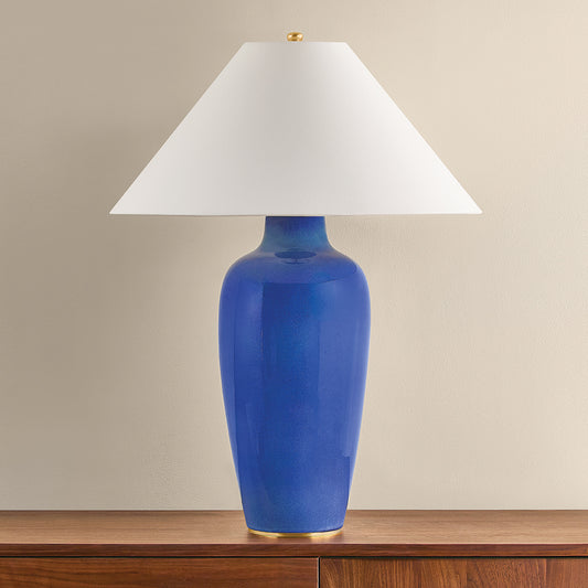 Hudson Valley Rhinelander Table Lamp in Aged Brass, alternate view 1