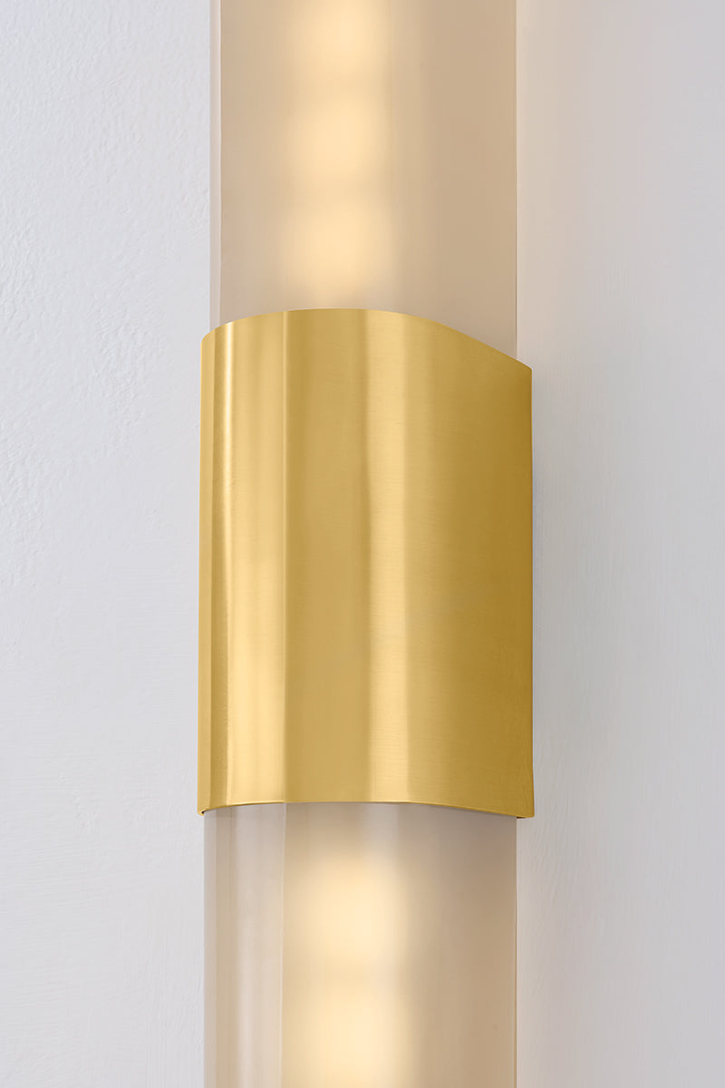 Hudson Valley Somersville 2-Light Wall Sconce in Aged Brass, room setting 2