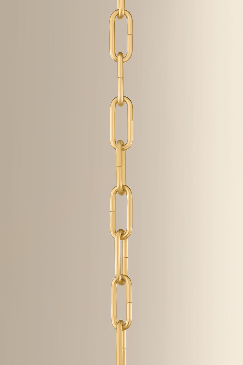 Hudson Valley Southfields 16.25" Pendant in Aged Brass, room setting 4