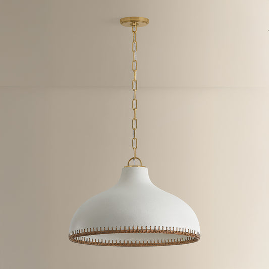 Hudson Valley Southfields 21" Pendant in Aged Brass, alternate view 1