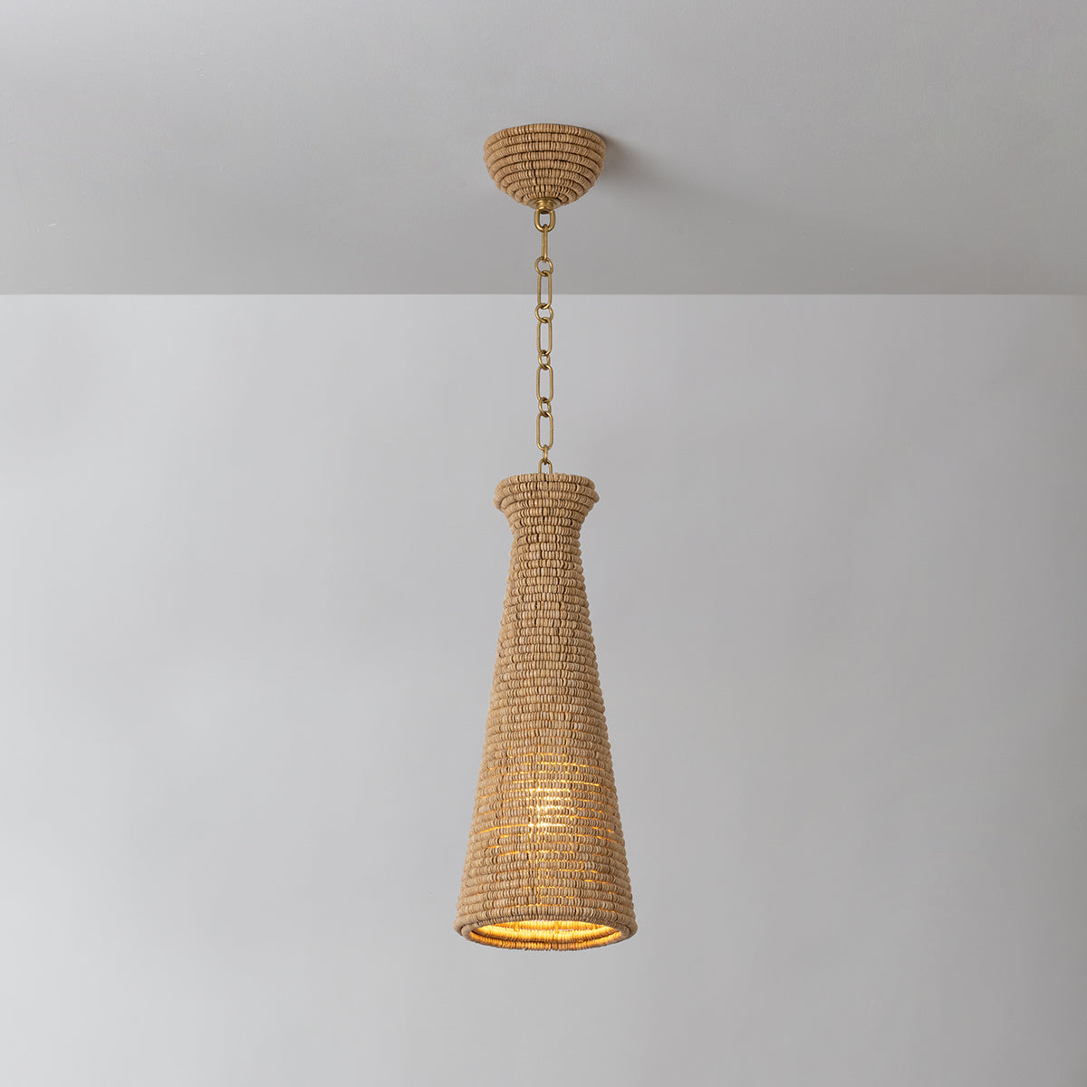 Hudson Valley Tallman 8" Pendant in Vintage Gold Leaf, alternate view 1
