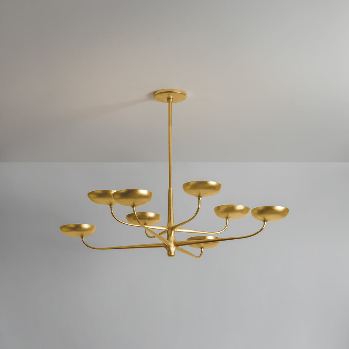 Hudson Valley Taormina 45" Chandelier in Vintage Gold Leaf, alternate view 1