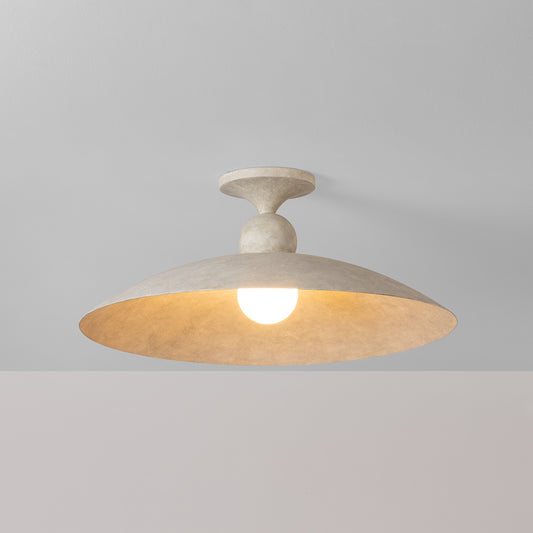 Hudson Valley Teelin Flush Mount in Limewash Plaster, alternate view 1