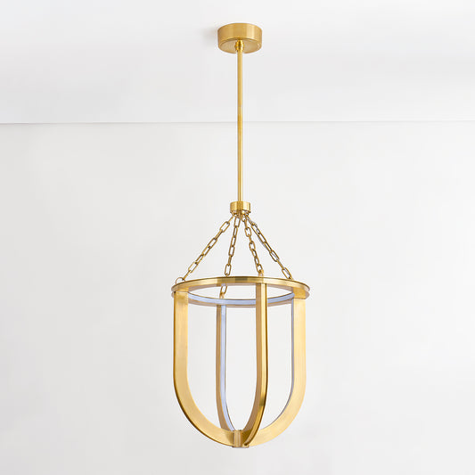 Hudson Valley Tournu 16.25" Lantern in Aged Brass, alternate view 1