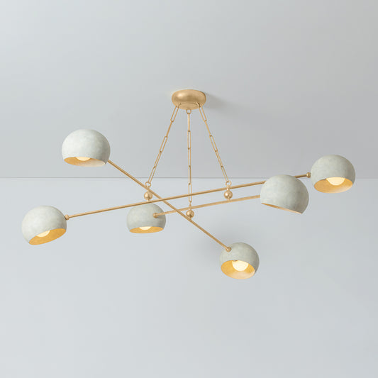 Hudson Valley Turner 6-Light Chandelier in Vintage Gold Leaf, alternate view 1
