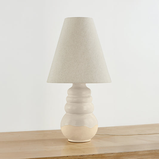 Hudson Valley Tybee Table Lamp in Aged Brass / Ceramic Elemental White, alternate view 1