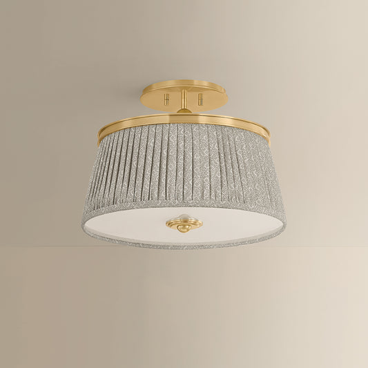 Hudson Valley Valeria 2-Light Semi-Flush Mount in Aged Brass, alternate view 1