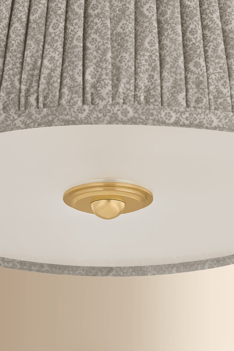 Hudson Valley Valeria Pendant in Aged Brass, room setting 4