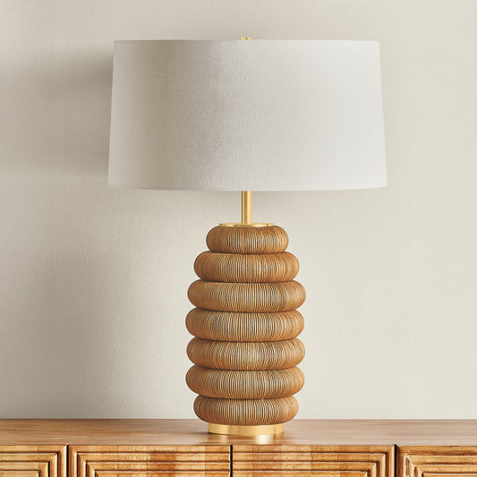 Hudson Valley Winbrook Table Lamp in Aged Brass, alternate view 1