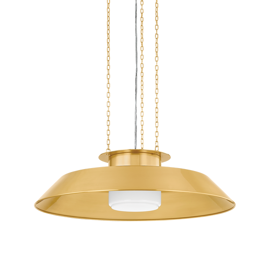 Hudson Valley Woodrow 32" Pendant Aged Brass