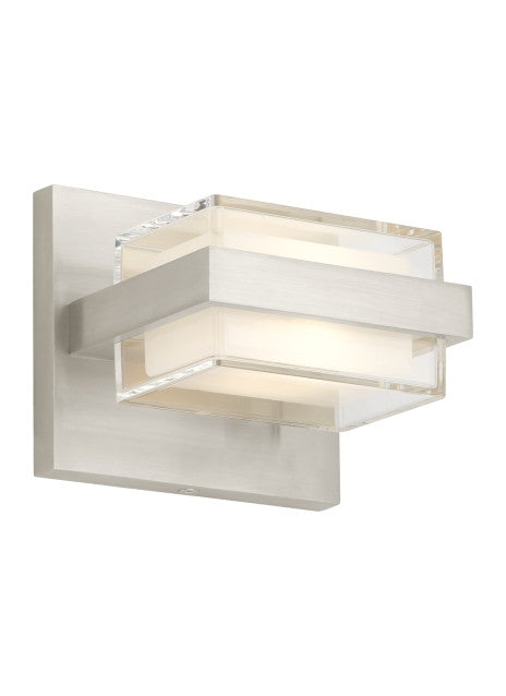 Visual Comfort Modern Kamden Bathroom Wall Sconce Nickel, Satin Nickel