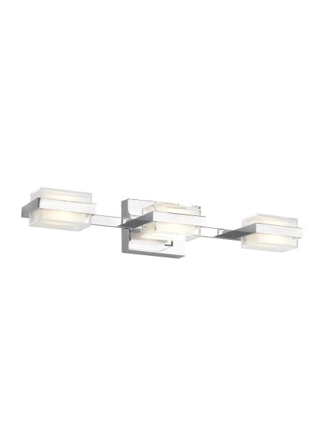 Visual Comfort Modern Kamden Bath Vanity Chrome