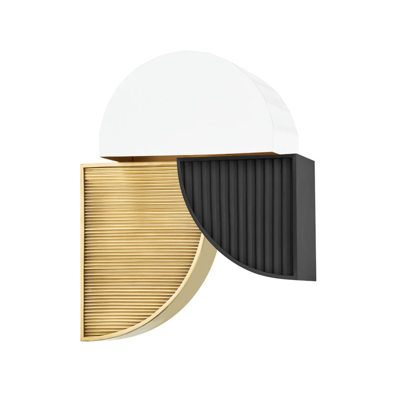 Hudson Valley Construct Wall Sconce Aged Brass