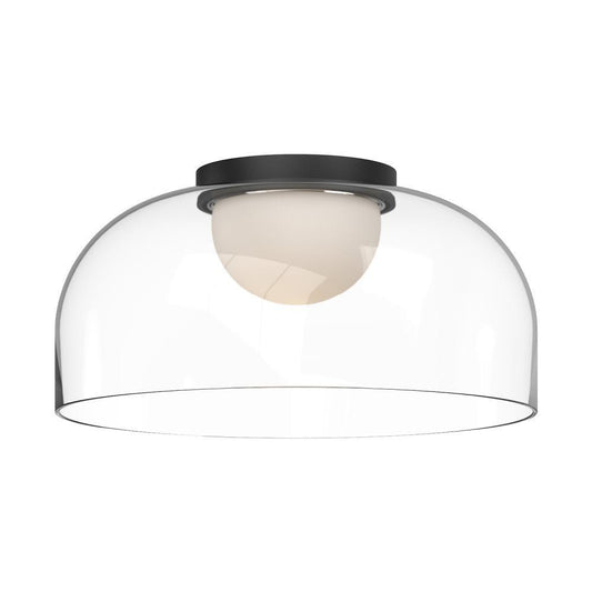 Kuzco Lighting Inc Cedar 12-in LED Flush Mount Black/Clear