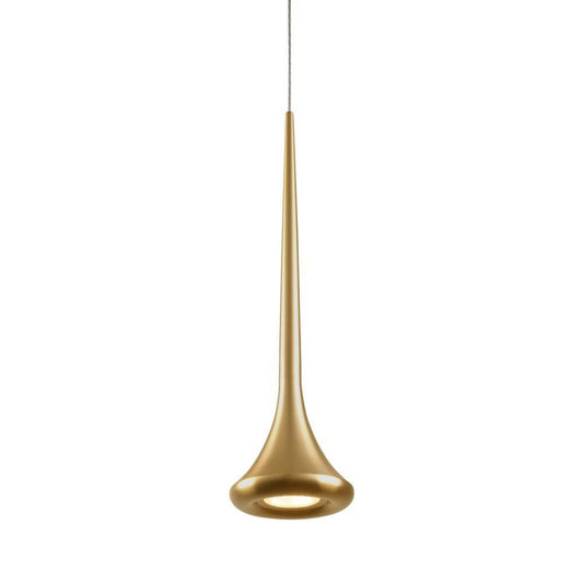 Kuzco Lighting Inc Bach 5-in LED Pendant Brushed Gold