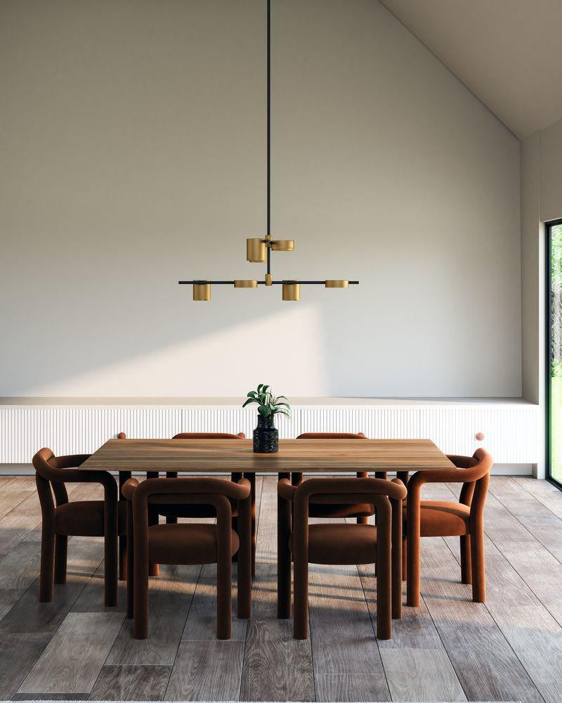 Kuzco Lighting Inc Jayden 40-in Black/Brushed Gold LED Chandelier